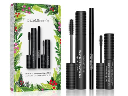 Eye Essentials Trio zestaw wzmacniająco-wydłużający tusz do rzęs Black 8ml + żel do brwi Clear 5ml + kredka do powiek Onyx 0.35g Hot on Sale