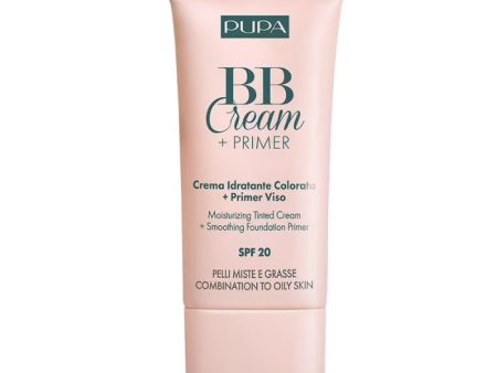 BB Cream + Primer Combination To Oily Skin SPF20 krem BB i baza pod makijaż do cery tłustej i mieszanej 002 Natural 30ml Online