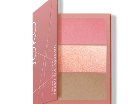 Touch The Illusion Contouring Palette paletka do konturowania twarzy 3w1 01 Pink 3x3.5g on Sale