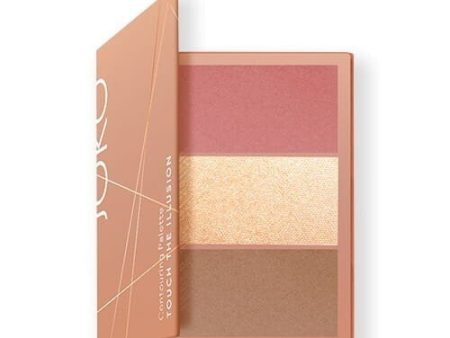 Touch The Illusion Contouring Palette paletka do konturowania twarzy 3w1 03 Peach 3x3.5g on Sale